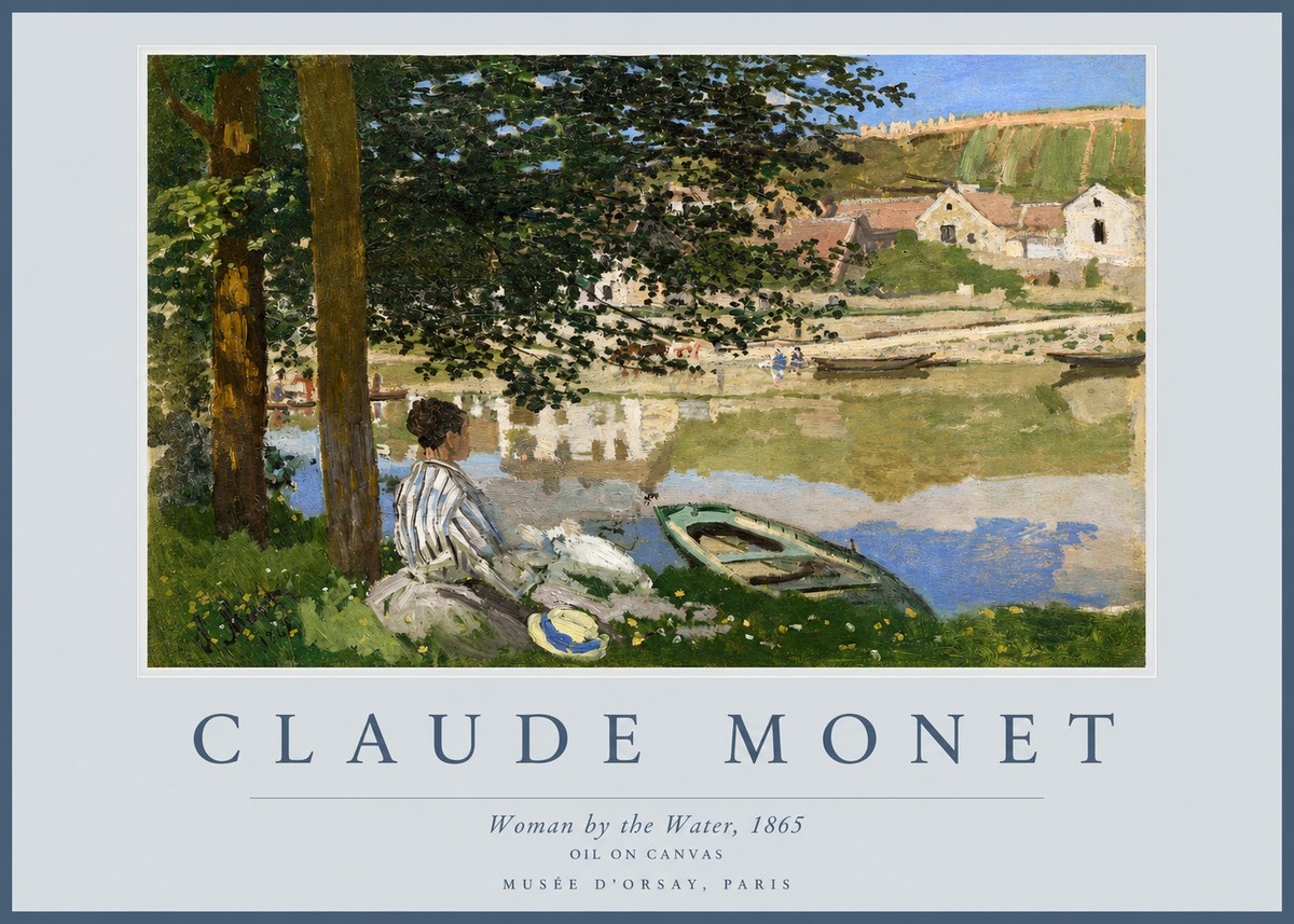 Monet Woman by the Water No2 - Póster