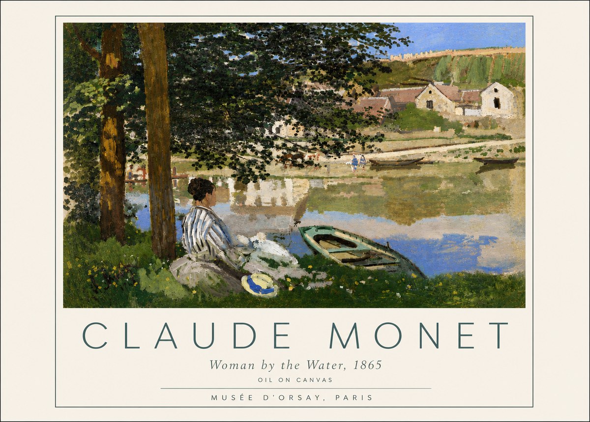 Monet Woman by the Water No4 - Póster