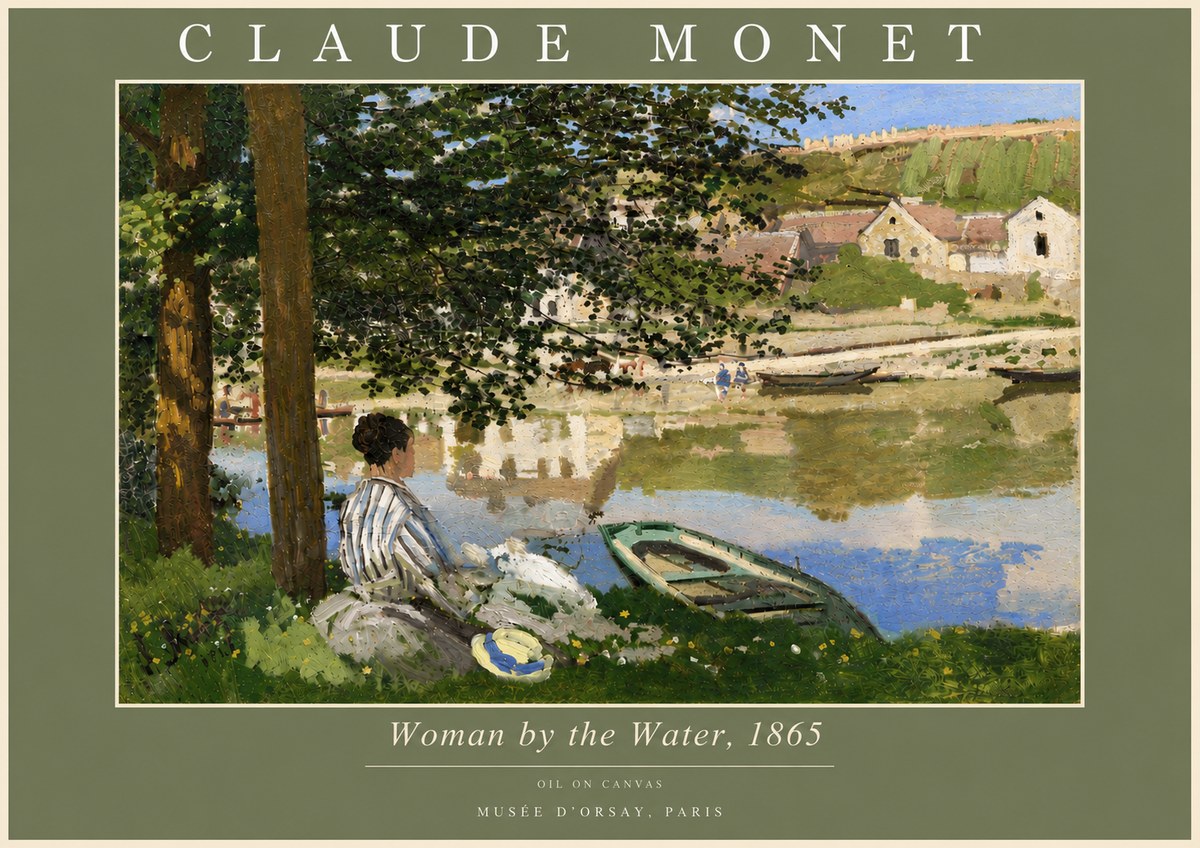 Monet Woman by the Water No5 - Póster