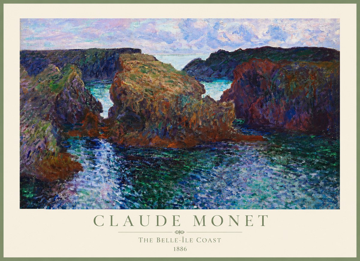Monet The Belle-île Coast No3 - Póster