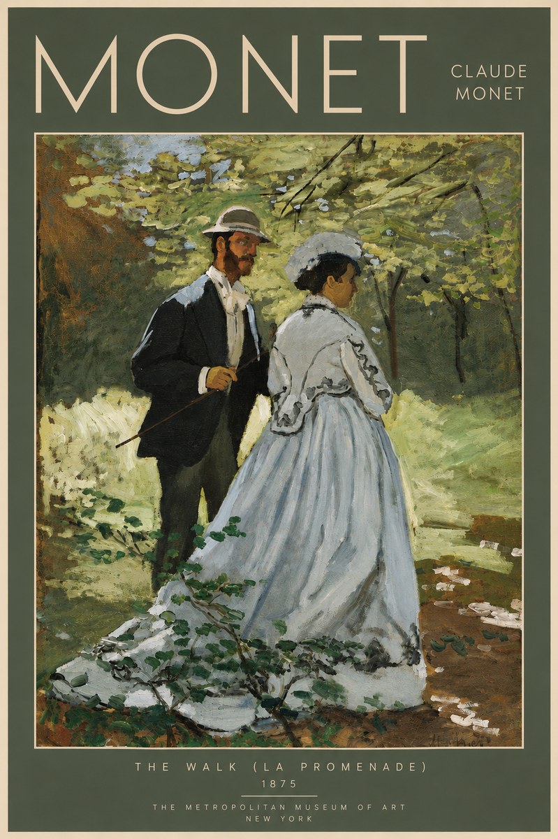 Monet The Walk (La Promenade) No5 - Póster