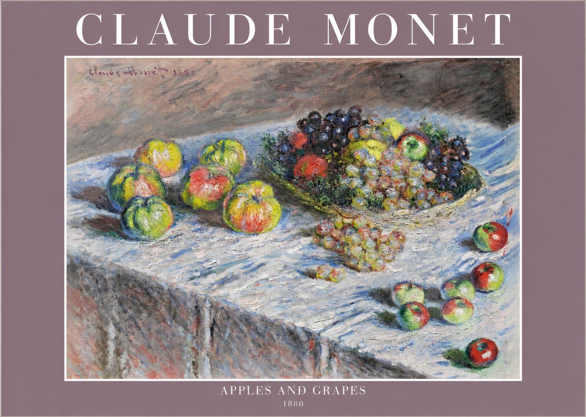Monet Apples and Grapes No2 - Póster