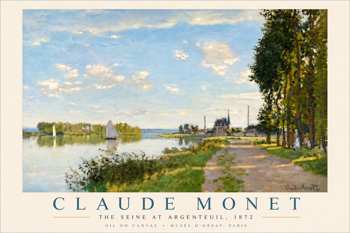 Monet The Seine at Argenteuil No6 - Póster