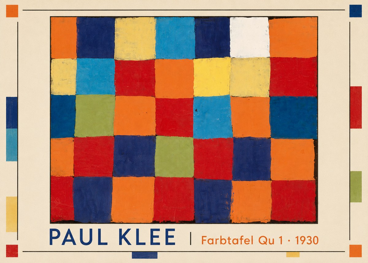 Paul Klee Farbetafel Qu 1 · 1930 No1 - Póster