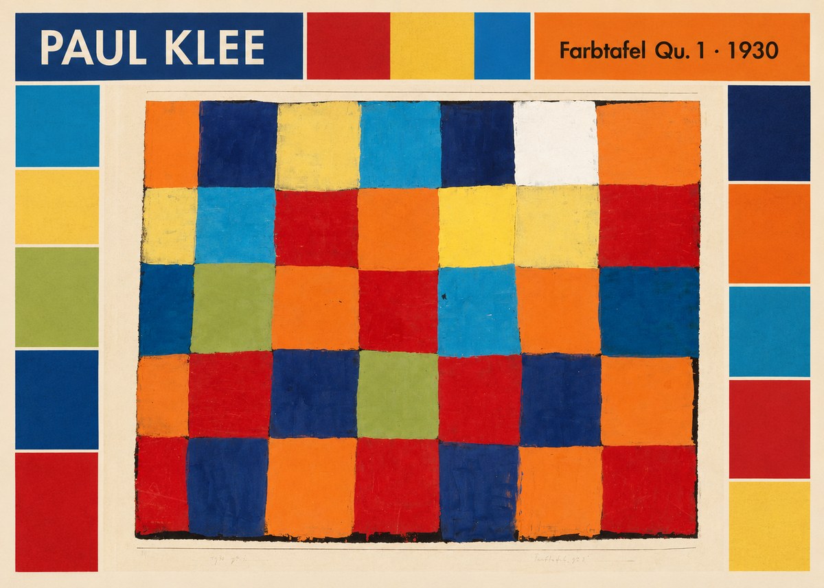 Paul Klee Farbetafel Qu 1 · 1930 No2 - Póster