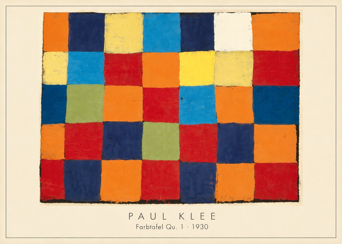 Paul Klee Farbetafel Qu 1 · 1930 No3 - Póster