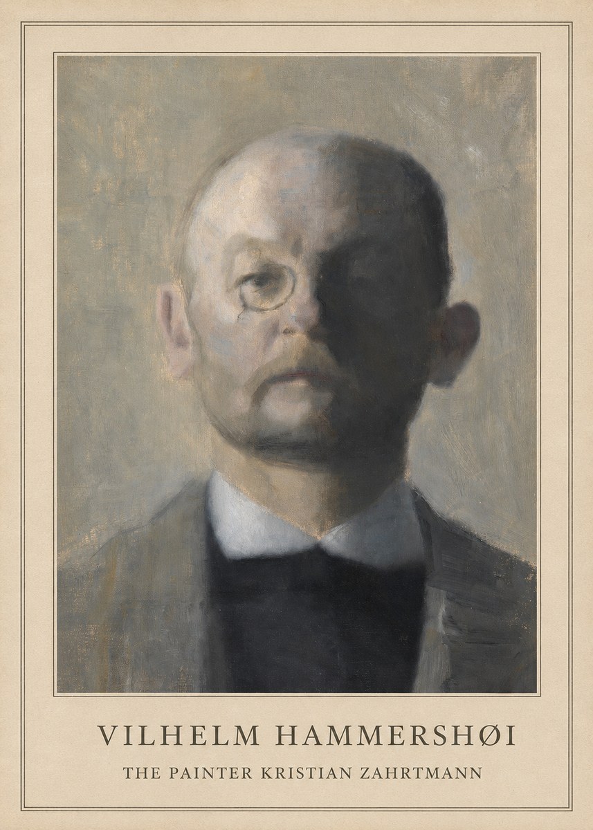 Vilhelm Hammershøi Self-portrait I No3 - Póster