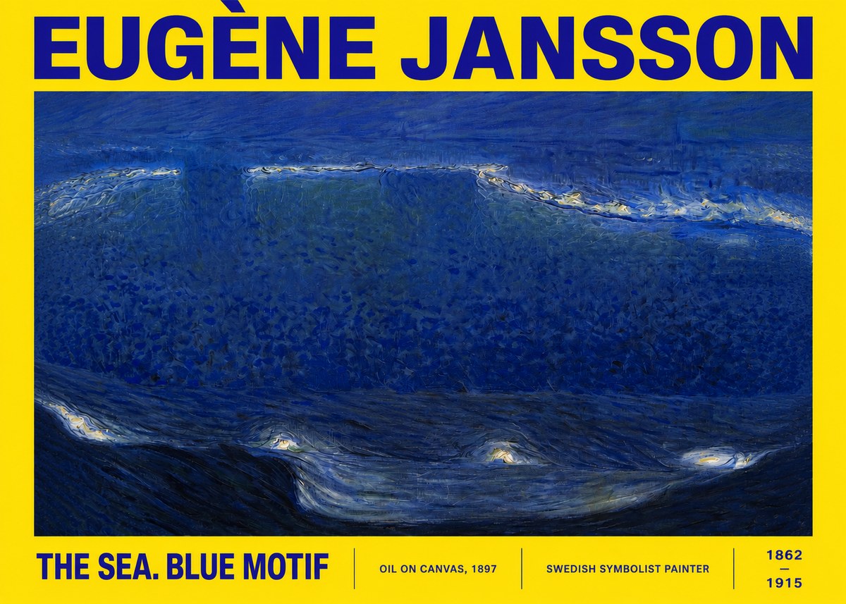 Eugène Jansson The Sea. Blue Motif No2 - Póster