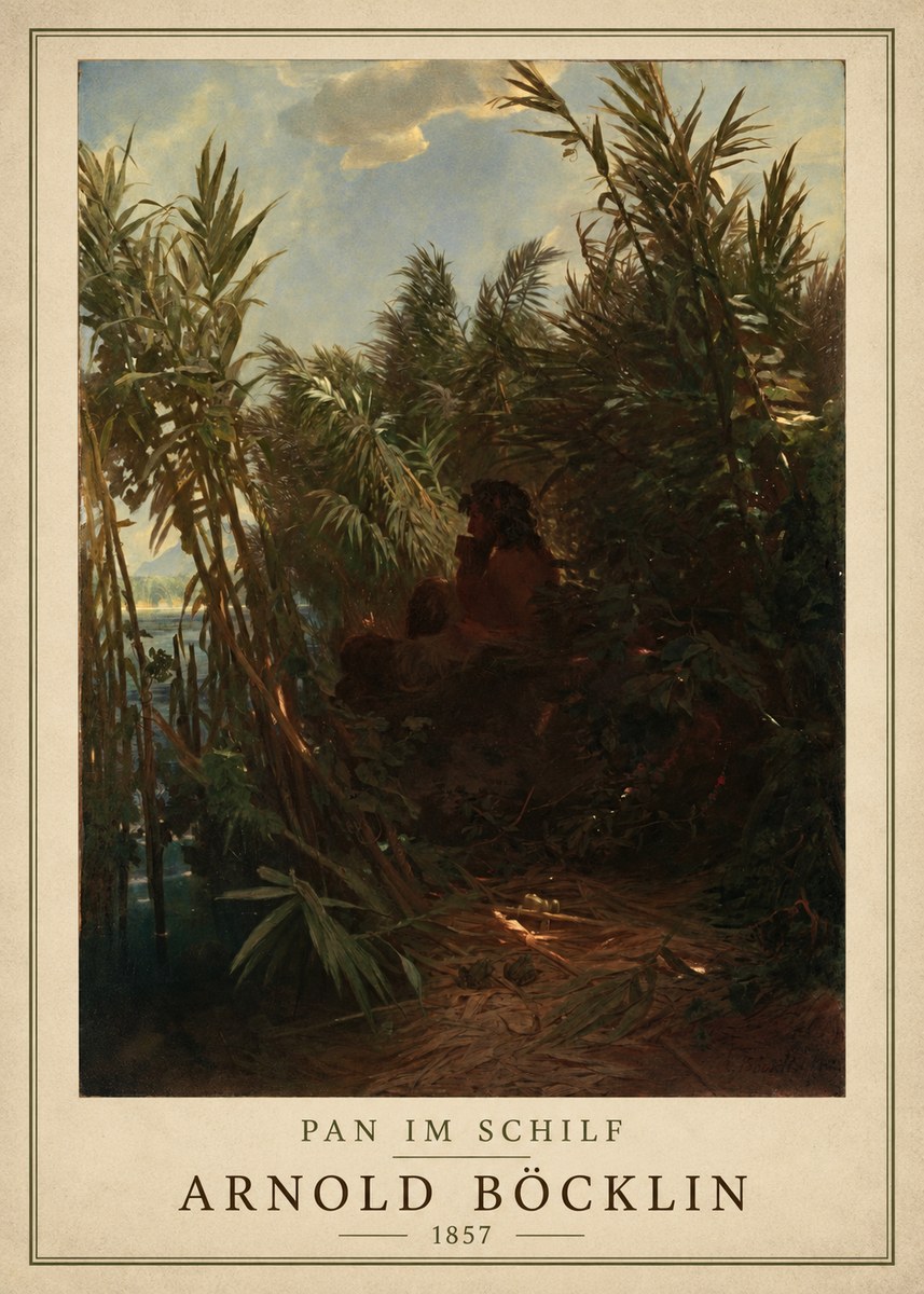 Arnold Böcklin Pan Im Schilf No1 - Póster