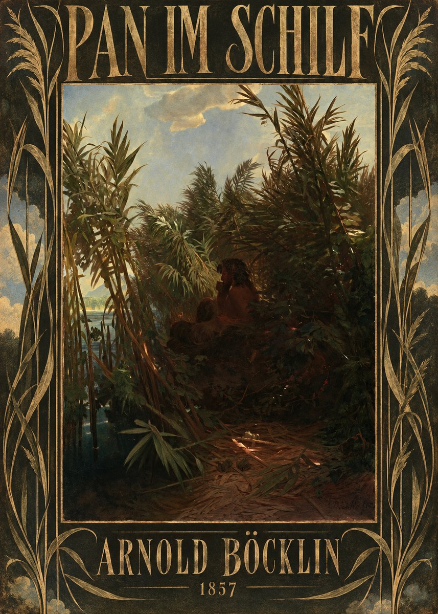 Arnold Böcklin Pan Im Schilf No5 - Póster