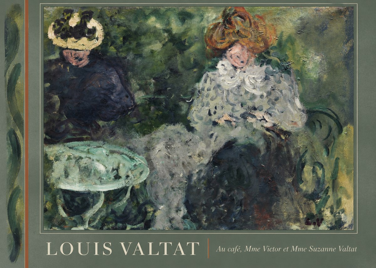 Louis Valtat Au Café, Mme Victor Et Mme Suzanne Valtat No2 - Póster
