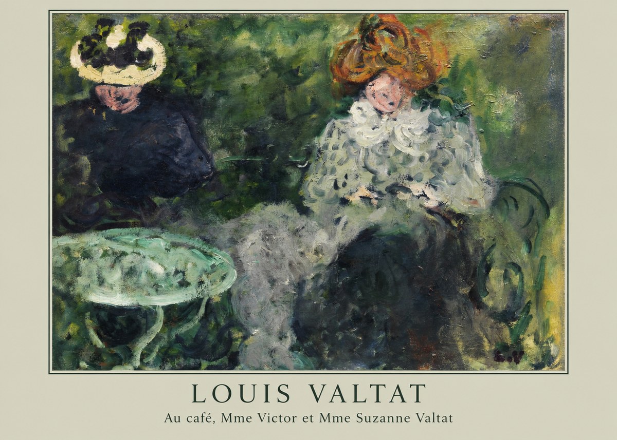 Louis Valtat Au Café, Mme Victor Et Mme Suzanne Valtat No4 - Póster