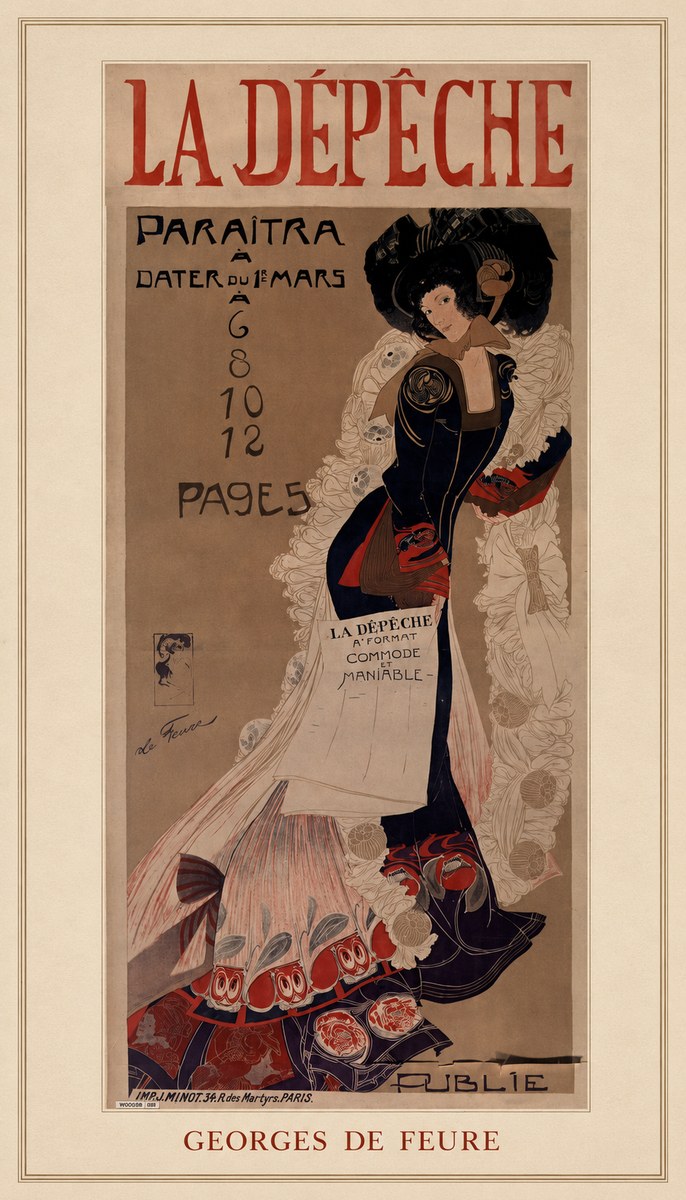 Georges de Feure La Dépêche - Han D'islande No3 - Póster