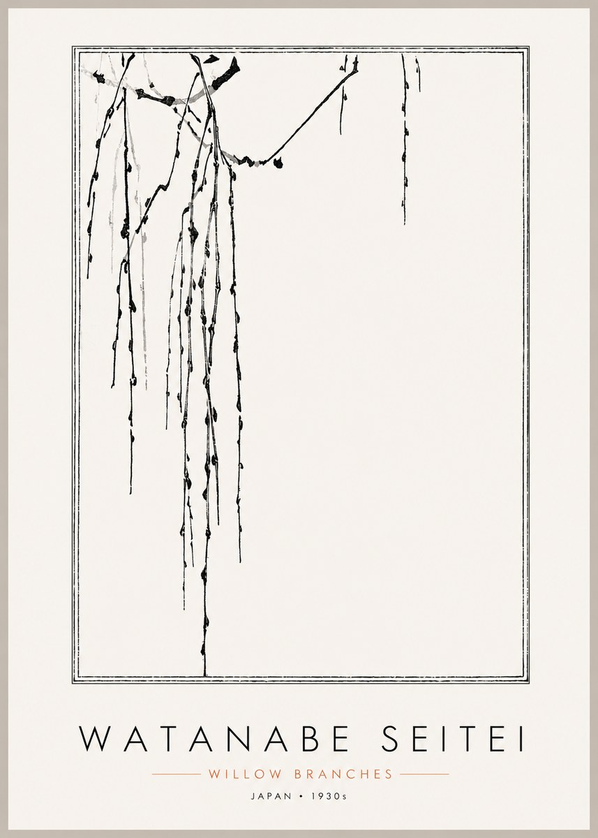 Watanabe Seitei Willow Branches I No3 - Póster