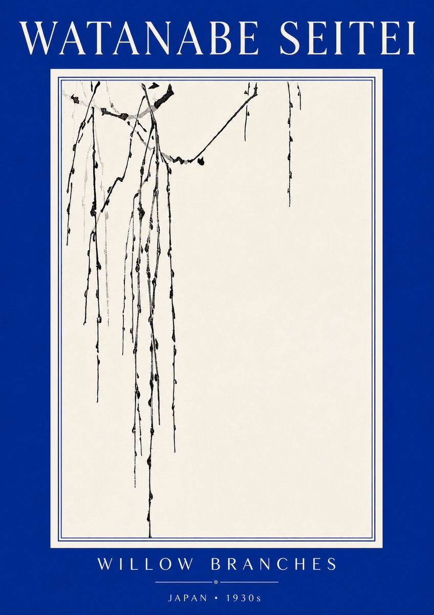 Watanabe Seitei Willow Branches I No5 - Póster