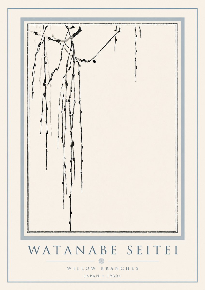 Watanabe Seitei Willow Branches I No6 - Póster
