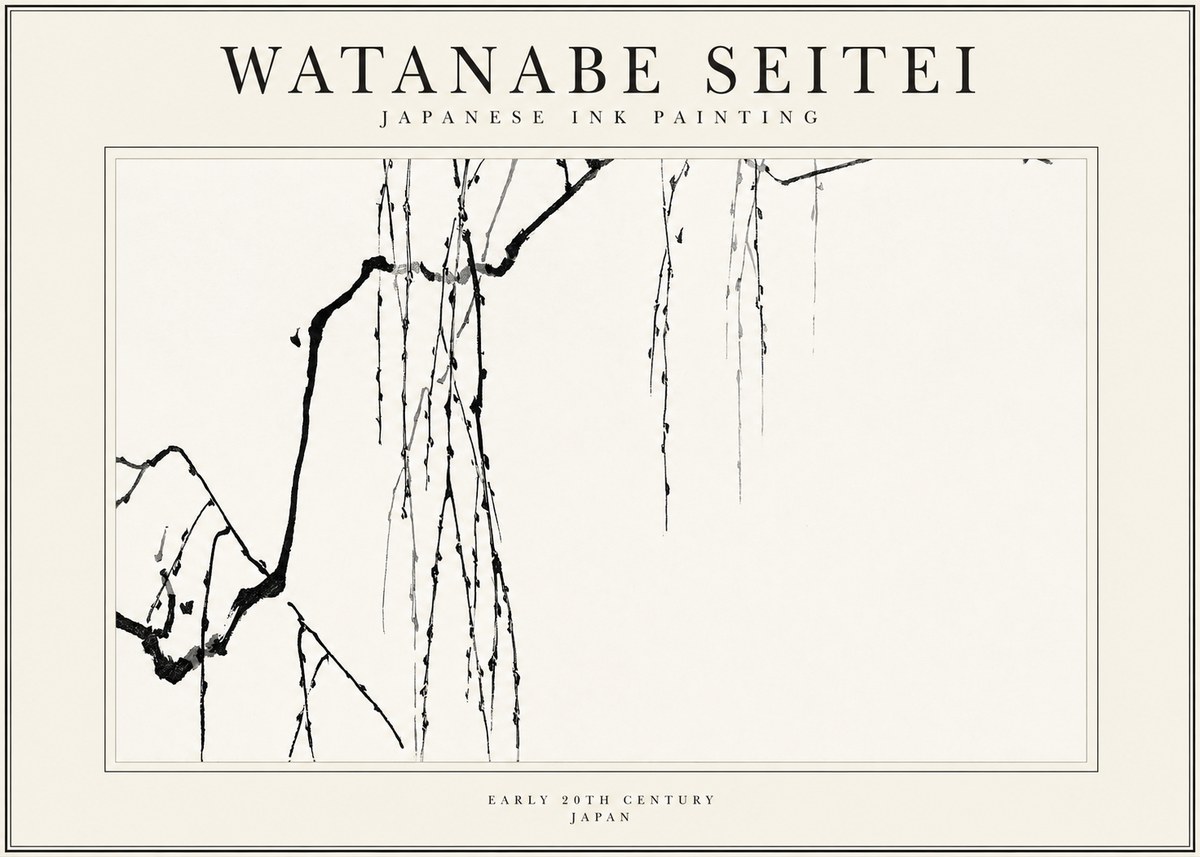 Watanabe Seitei Willow Branches II No1 - Póster
