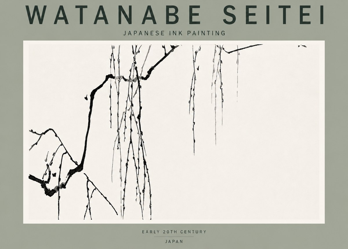 Watanabe Seitei Willow Branches II No2 - Póster