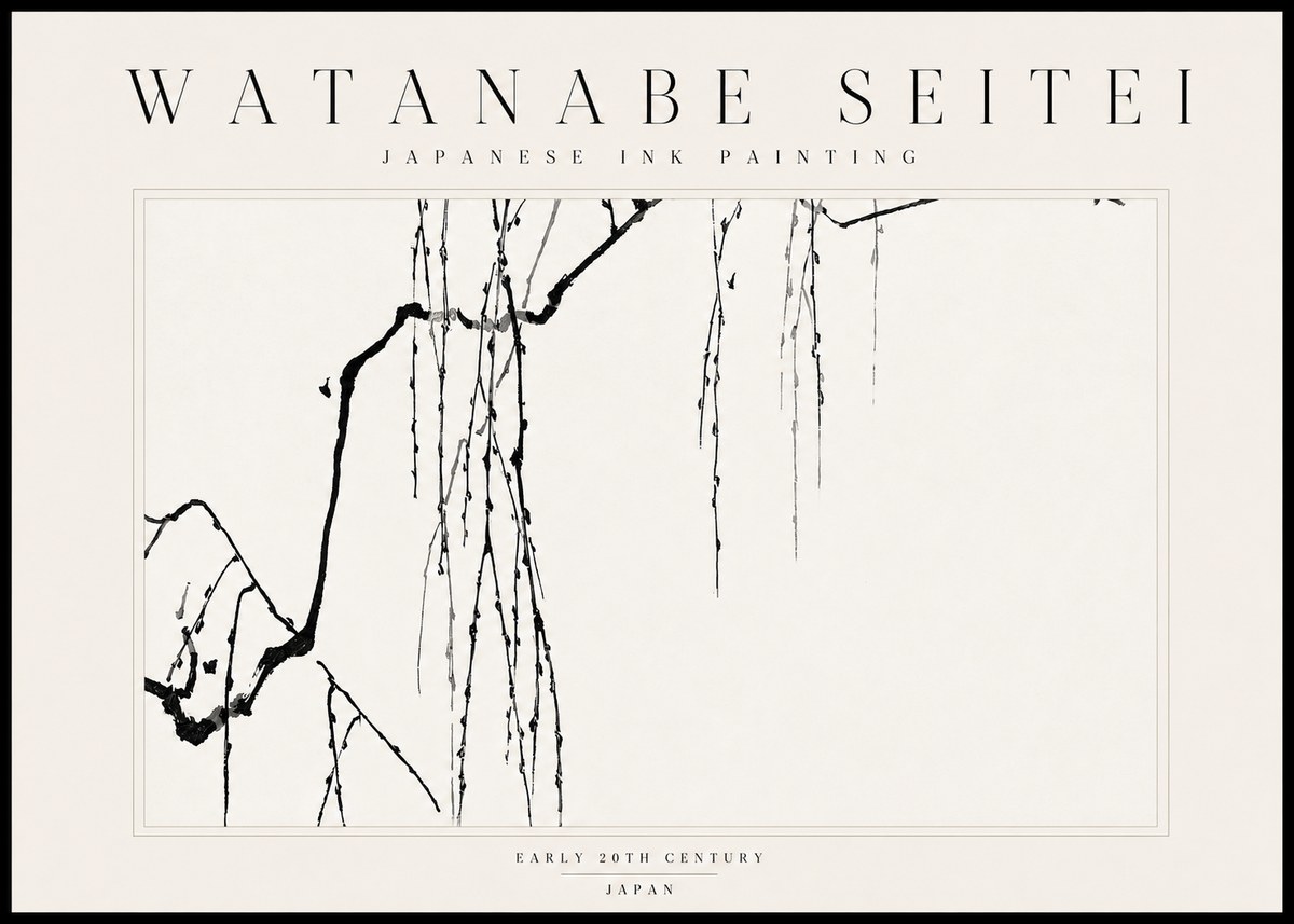 Watanabe Seitei Willow Branches II No3 - Póster