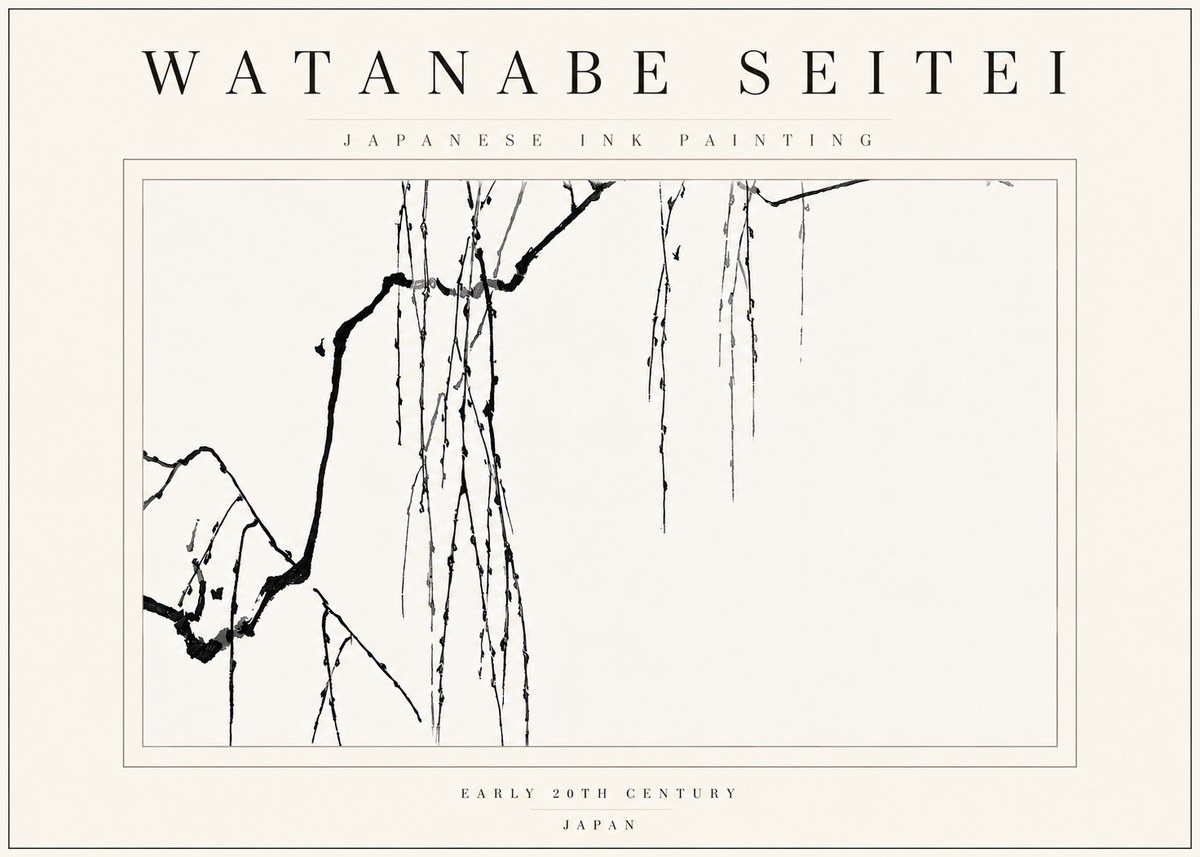 Watanabe Seitei Willow Branches II No5 - Póster