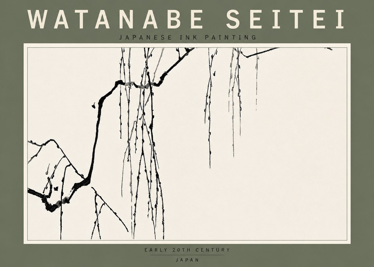 Watanabe Seitei Willow Branches II No6 - Póster