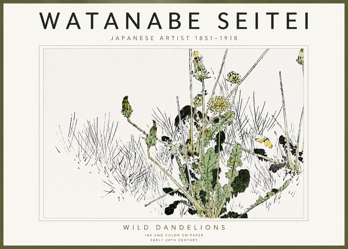 Watanabe Seitei Wild Dandelions No2 - Póster