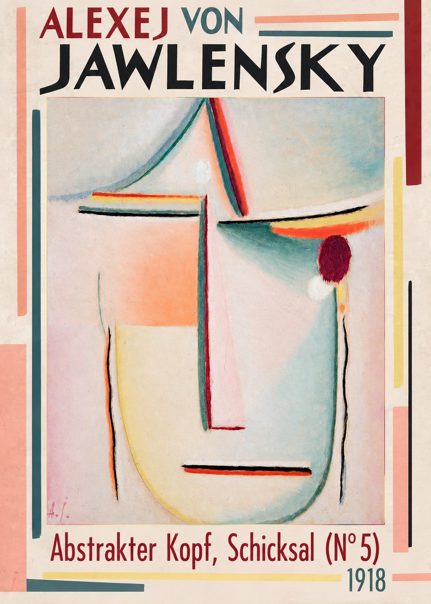 Alexej von Jawlensky Abstrakter Kopf, Schicksal (N°5) No1 - Póster