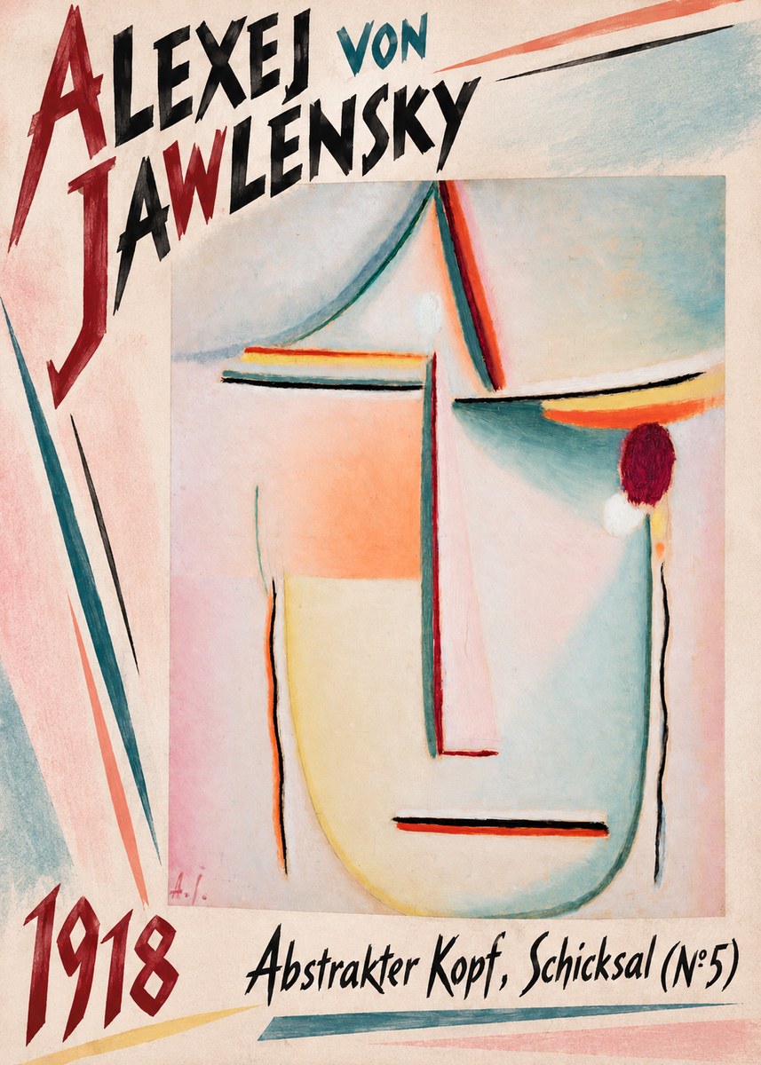 Alexej von Jawlensky Abstrakter Kopf, Schicksal (N°5) No3 - Póster