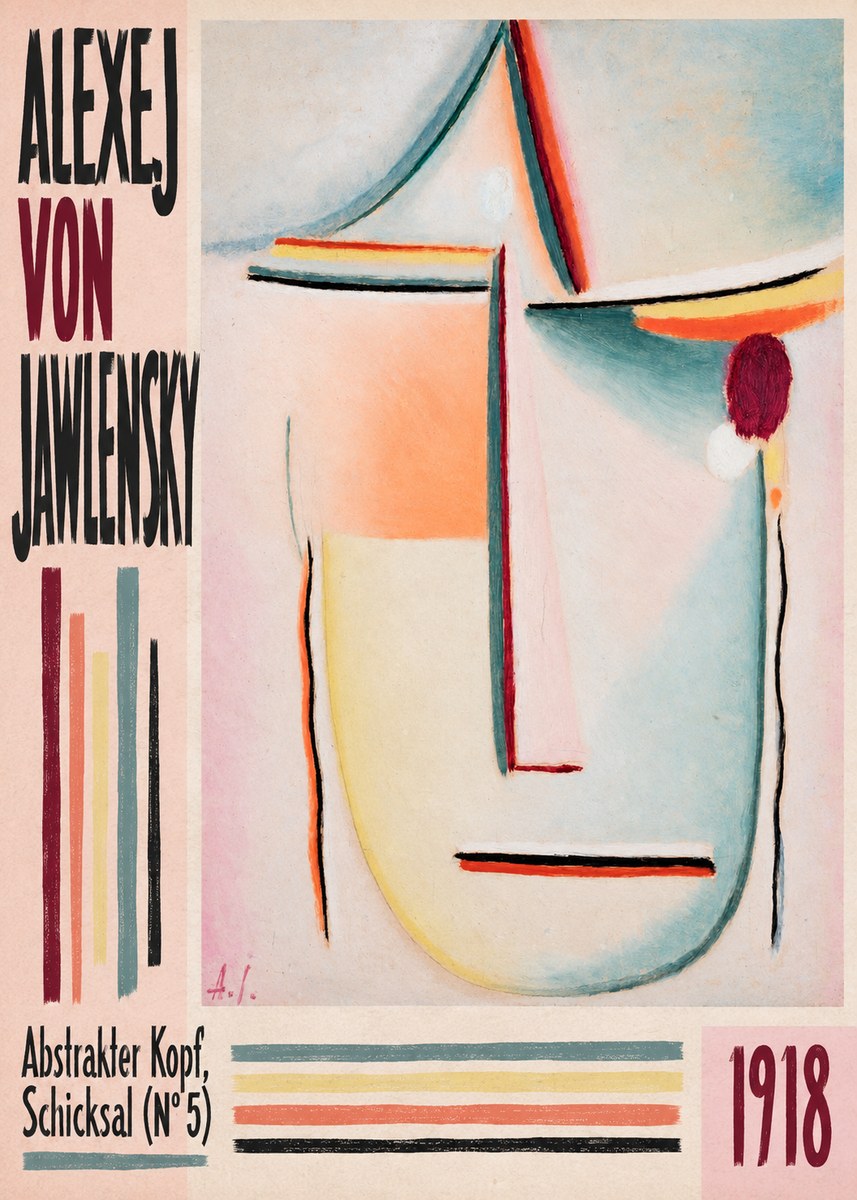 Alexej von Jawlensky Abstrakter Kopf, Schicksal (N°5) No4 - Póster