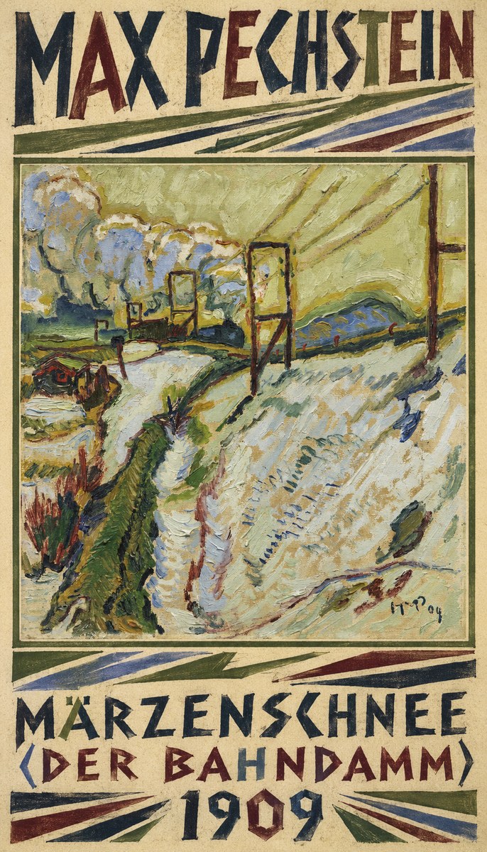 Max Pechstein Märzenschnee (Der Bahndamm) 1909 No1 - Póster