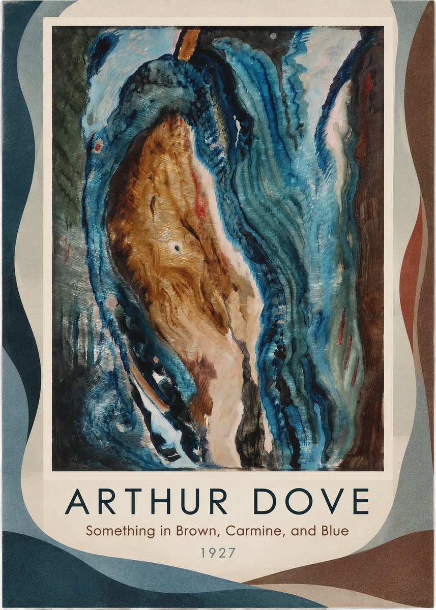 Arthur Dove Something in Brown, Carmine, and Blue No1 - Póster