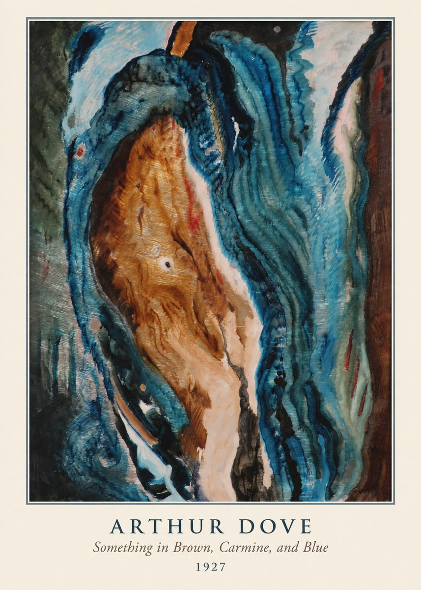 Arthur Dove Something in Brown, Carmine, and Blue No5 - Póster