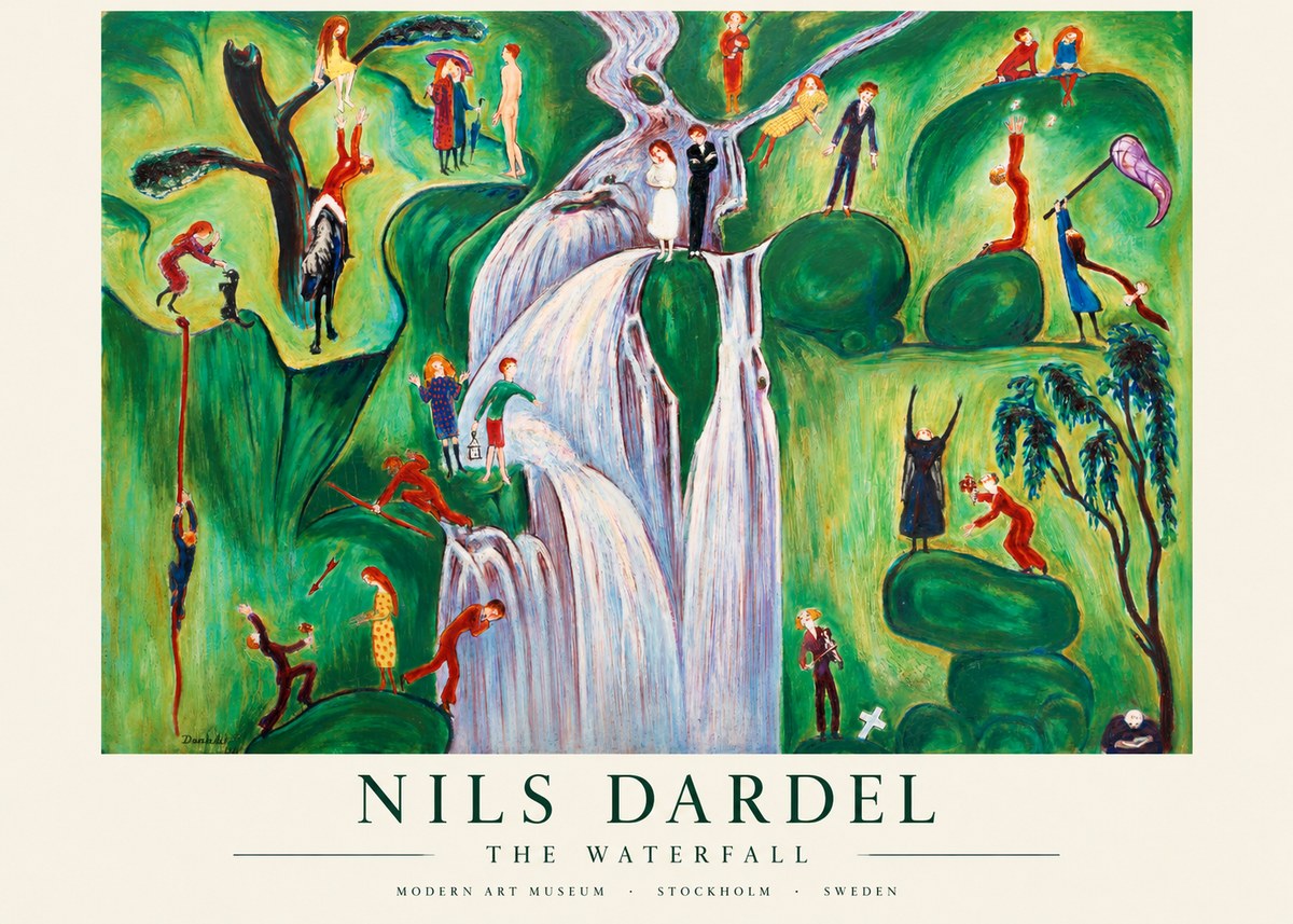 Nils Dardel The Waterfall No1 - Póster