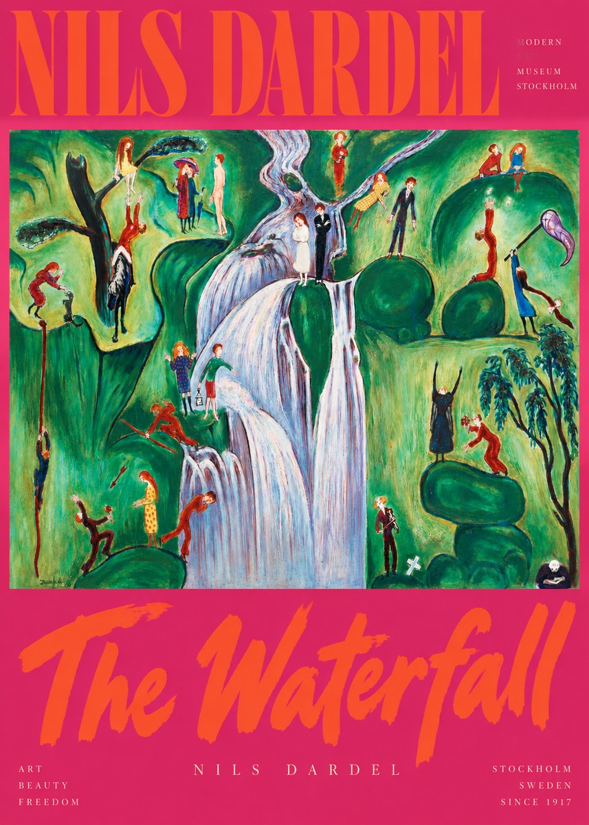 Nils Dardel The Waterfall No2 - Póster