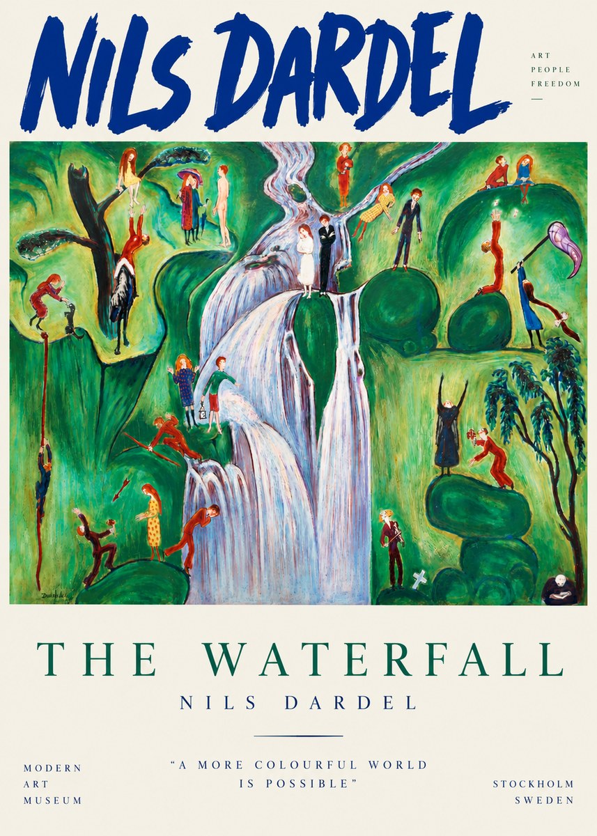 Nils Dardel The Waterfall No3 - Póster