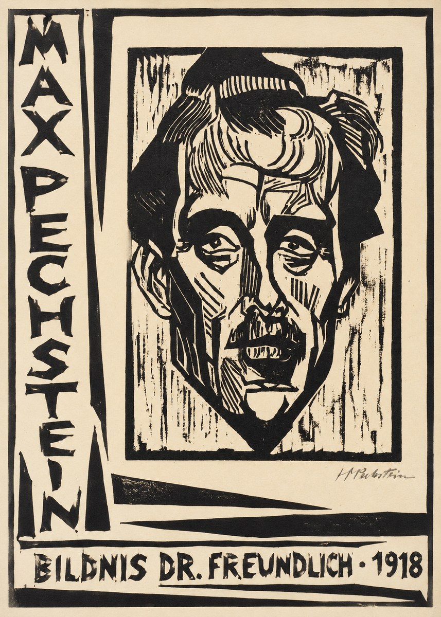Max Pechstein Bildnis Dr. Freundlich • 1918 No2 - Póster