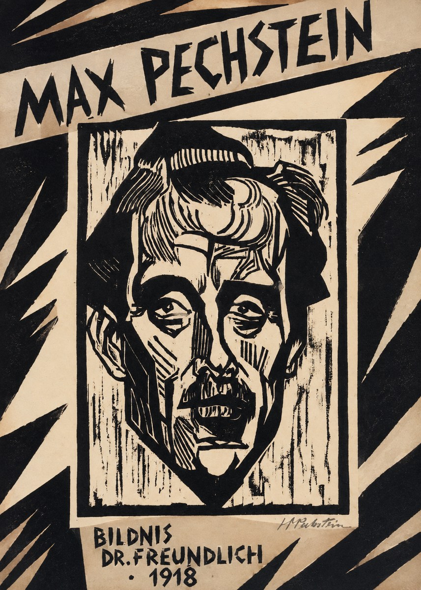 Max Pechstein Bildnis Dr. Freundlich • 1918 No4 - Póster