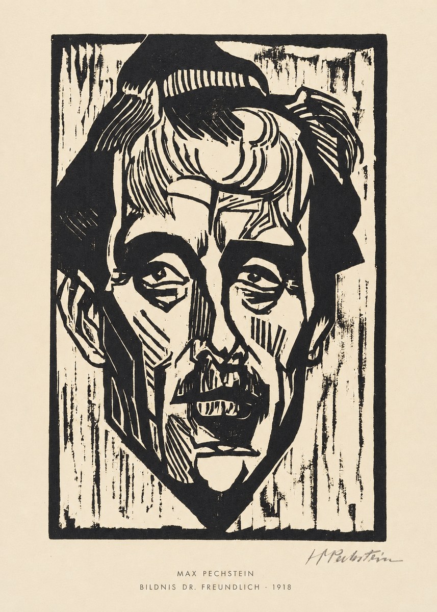 Max Pechstein Bildnis Dr. Freundlich • 1918 No5 - Póster