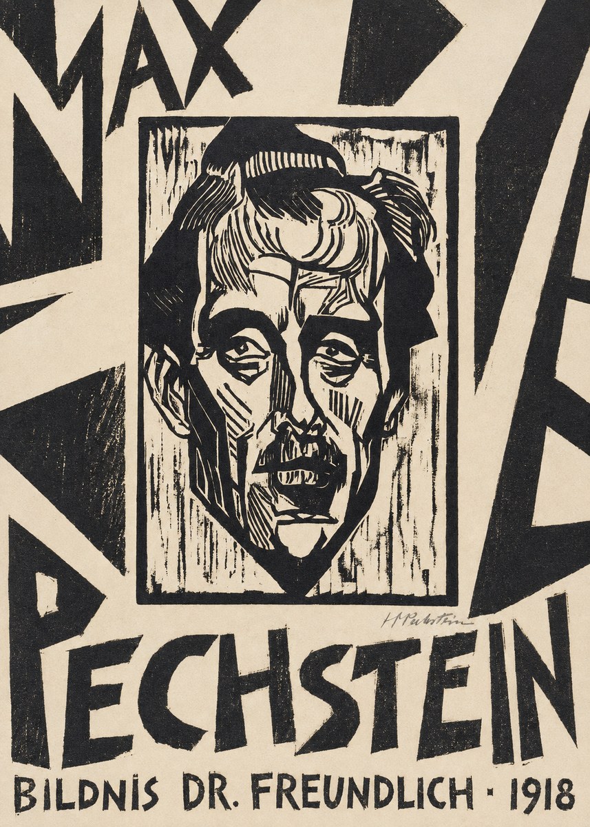 Max Pechstein Bildnis Dr. Freundlich • 1918 No6 - Póster