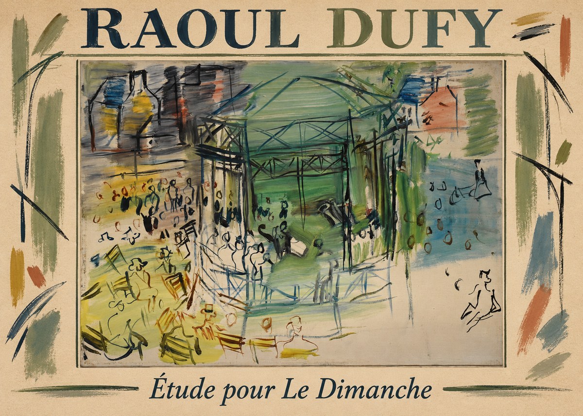 Raoul Dufy Étude Pour Le Dimanche No1 - Póster