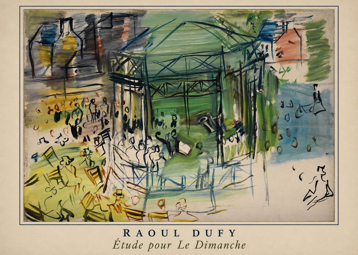 Raoul Dufy Étude Pour Le Dimanche No4 - Póster