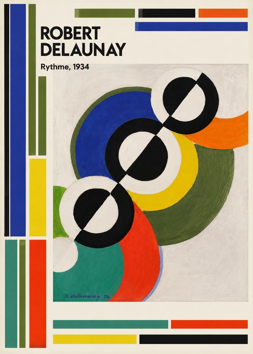Robert Delaunay Rythme, 1934 No2 - Póster