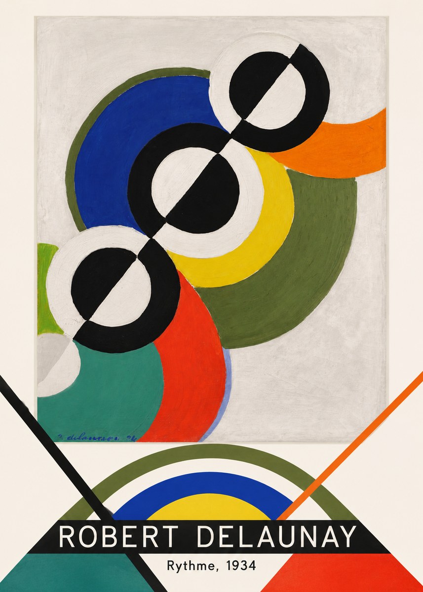 Robert Delaunay Rythme, 1934 No3 - Póster
