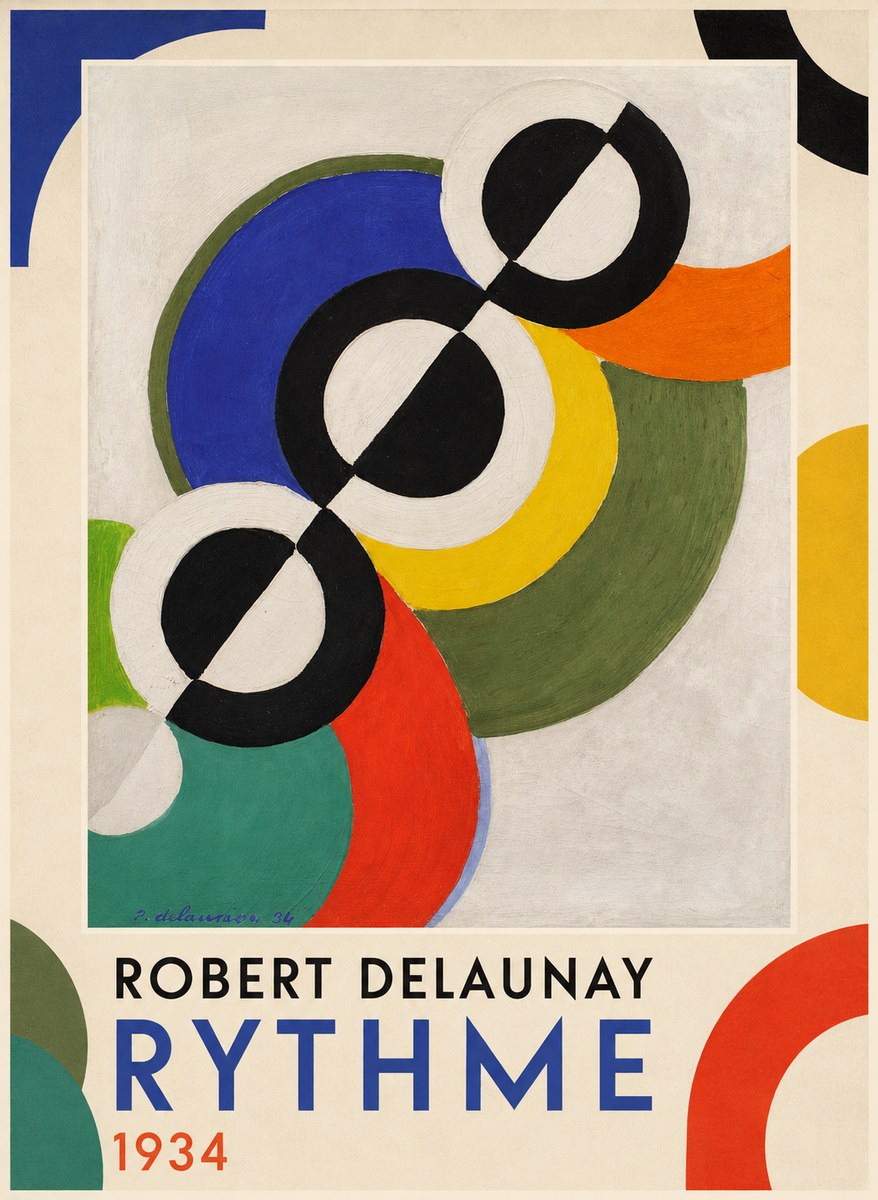 Robert Delaunay Rythme, 1934 No4 - Póster