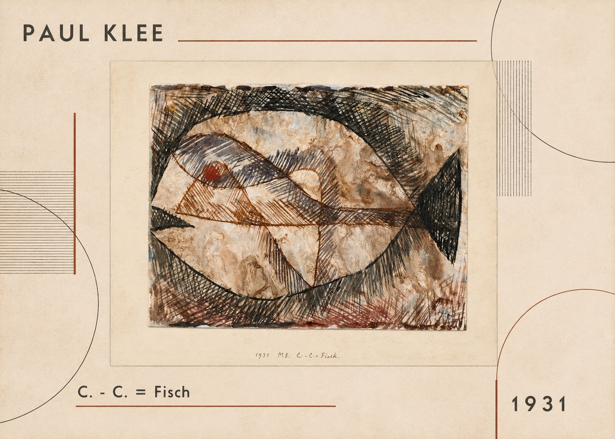 Paul Klee C. - C. = Fisch No1 - Póster
