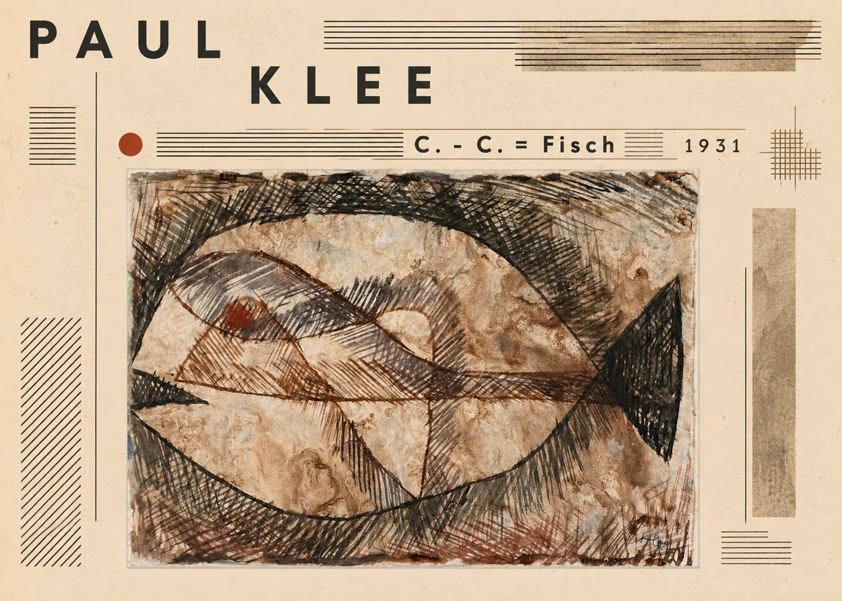 Paul Klee C. - C. = Fisch No6 - Póster