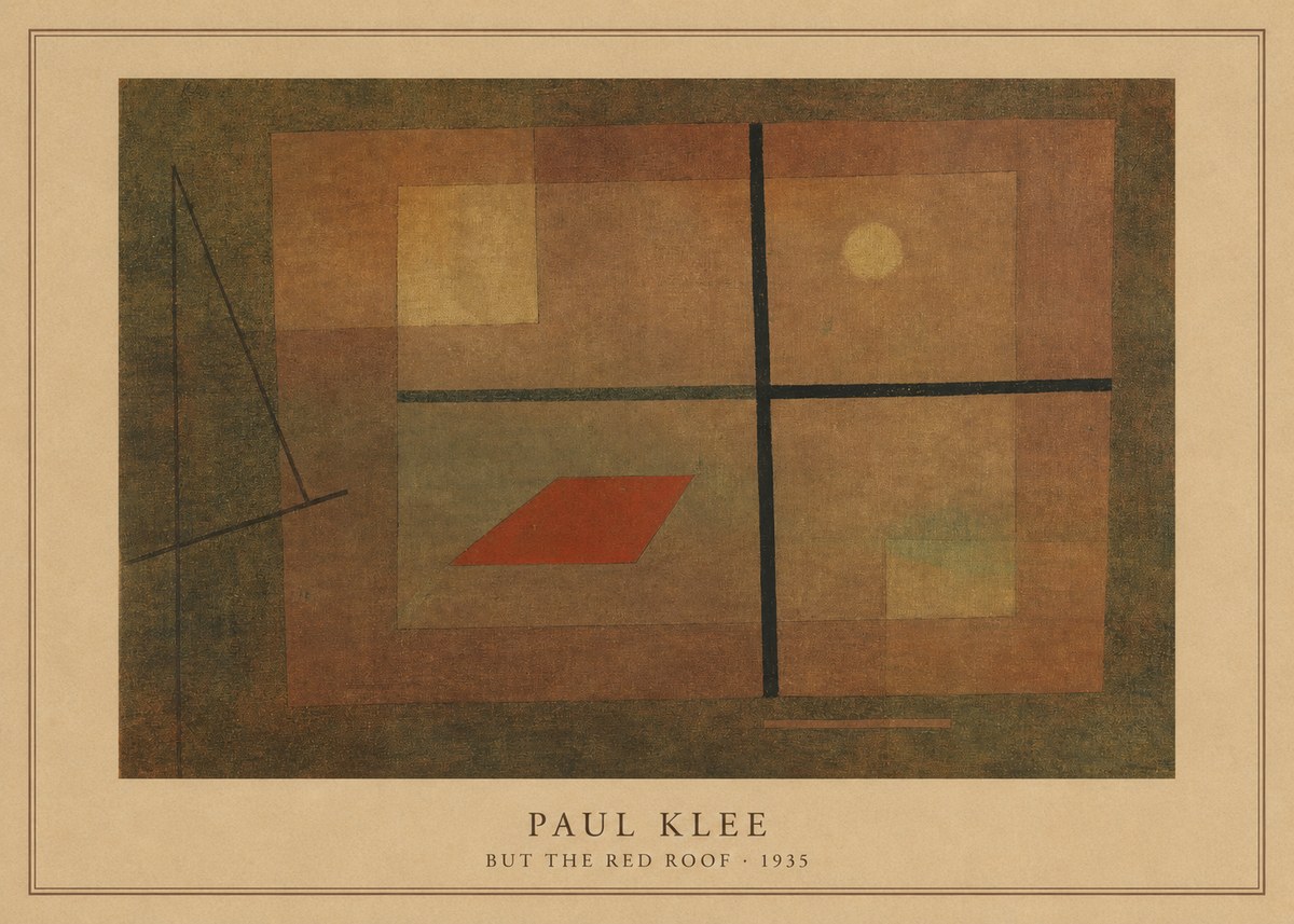 Paul Klee But the Red Roof No3 - Póster