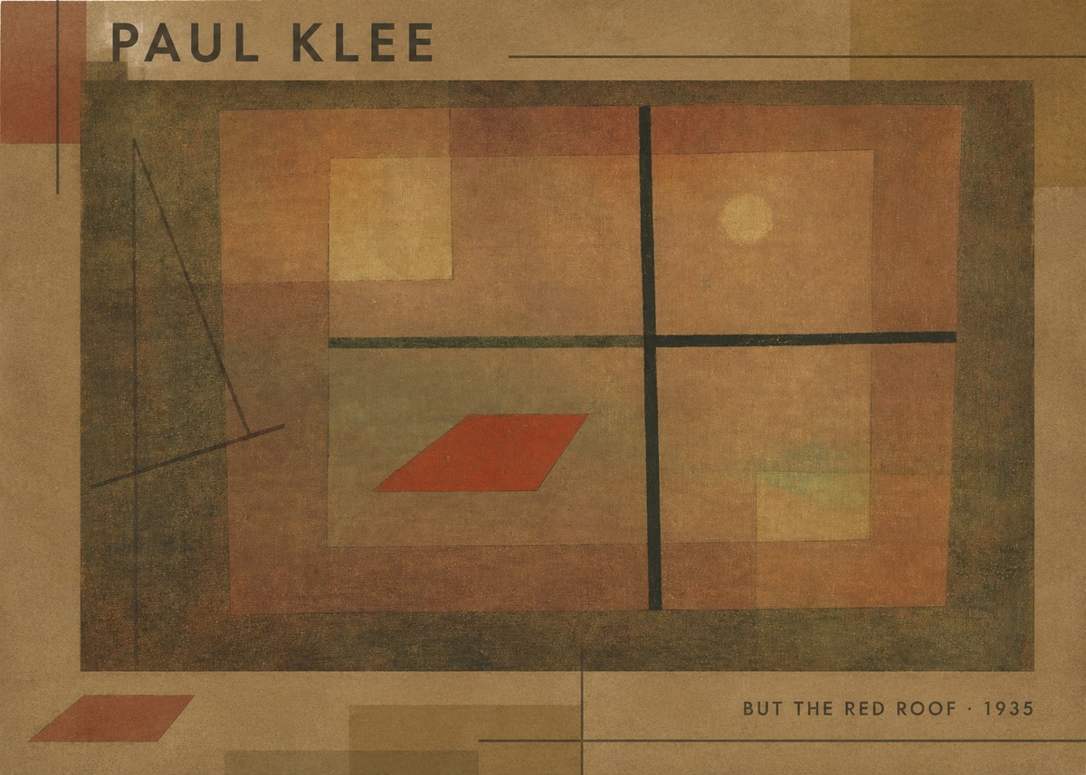 Paul Klee But the Red Roof No6 - Póster