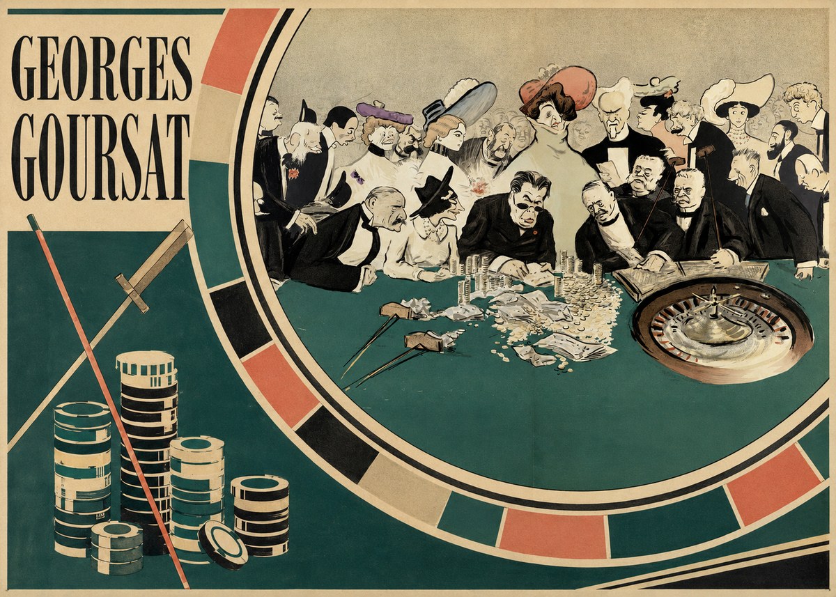Georges Goursat At the Roulette Table No3 - Póster