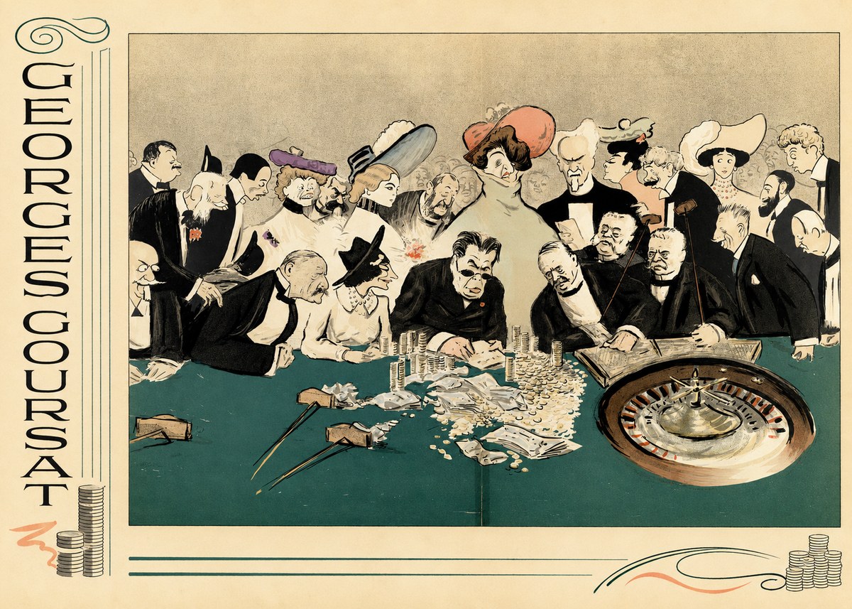 Georges Goursat At the Roulette Table No4 - Póster